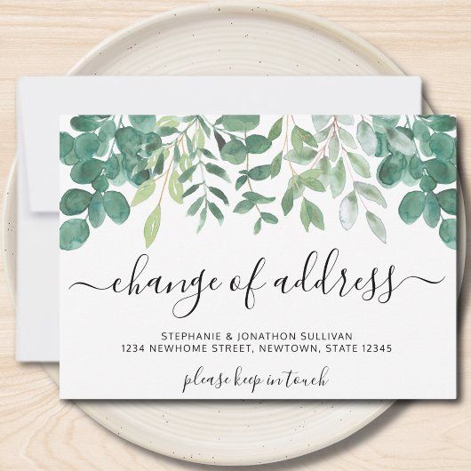 Adreswijziging Eucalyptus Verhuisaankondiging Aankondiging