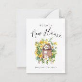 Adreswijziging Floral Moving Announcement Kaart Notitiekaartje (Voorkant)