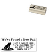 Adreswijziging. Frog heeft een nieuw Pad. Rubberstempel (Gestempeld)