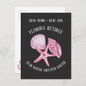 Adreswijziging gepensioneerde amateur golfer Flori Aankondigingskaart (Voorkant / Achterkant)