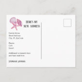 Adreswijziging gepensioneerde amateur golfer Flori Aankondigingskaart (Achterkant)