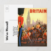 adreswijziging, Groot-Brittannië Aankondigingskaart (Voorkant / Achterkant)