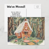 adreswijziging, Hansel en Gretel House Aankondigingskaart (Voorkant / Achterkant)