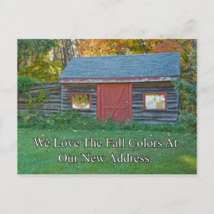 Adreswijziging - herfstkleuren aankondigingskaart
