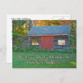 Adreswijziging - herfstkleuren aankondigingskaart (Voorkant / Achterkant)