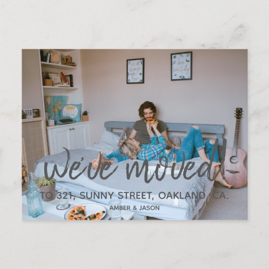 Adreswijziging Hipster Modern Aankondigingskaart (Voorkant)