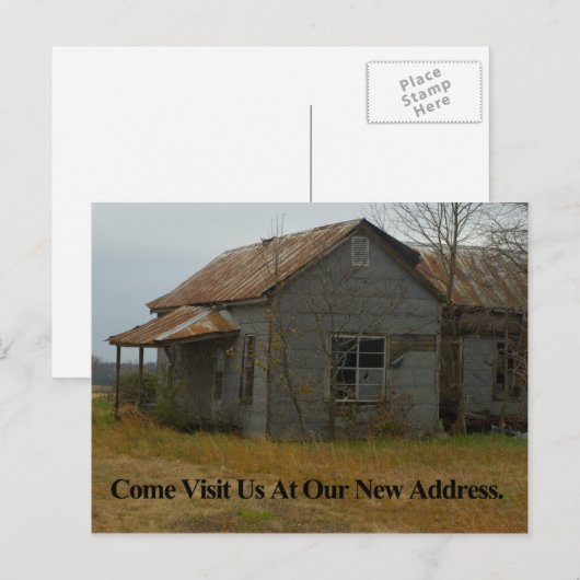 Adreswijziging Kaart: kom ons bezoeken Aankondigingskaart (Voorkant / Achterkant)