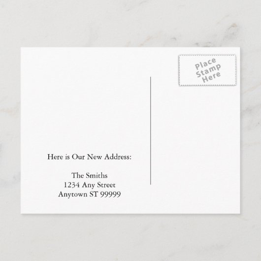 Adreswijziging Kaart: kom ons bezoeken Aankondigingskaart (Achterkant)