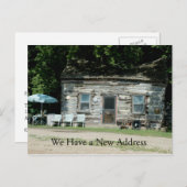 Adreswijziging Kaart: Log Cabin Aankondigingskaart (Voorkant / Achterkant)