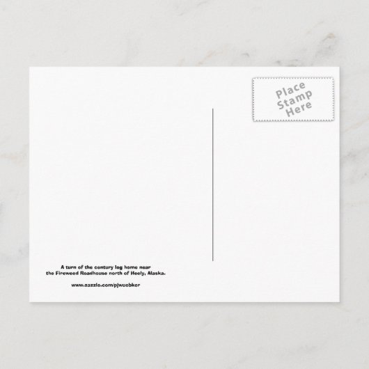 Adreswijziging Kaart: Mountain Cabin Aankondigingskaart (Achterkant)