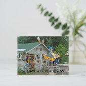 Adreswijziging Kaart: Northwoods Ice Cream Shop Aankondigingskaart (Staand voorkant)