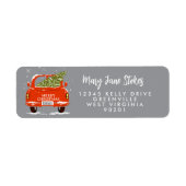 Adreswijziging Kaart | We zijn verhuisd | Red Holi Etiket (Voorkant)