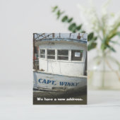 Adreswijziging Kaart: woonboot Aankondigingskaart (Staand voorkant)