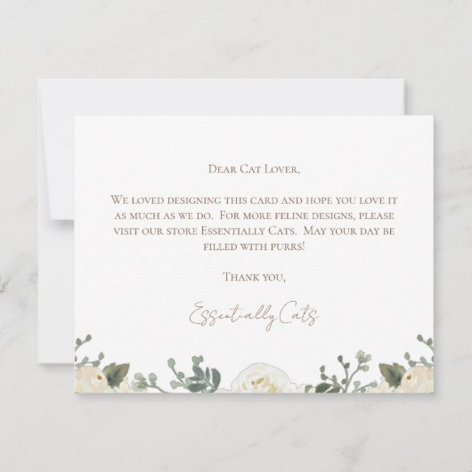 Adreswijziging, katten, aankondiging van verhuiswa (Achterkant)