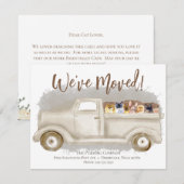 Adreswijziging, katten, aankondiging van verhuiswa (Voorkant / Achterkant)