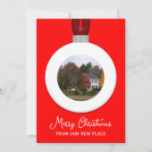 Adreswijziging Kerstfoto Ornament Kaart (Voorkant)