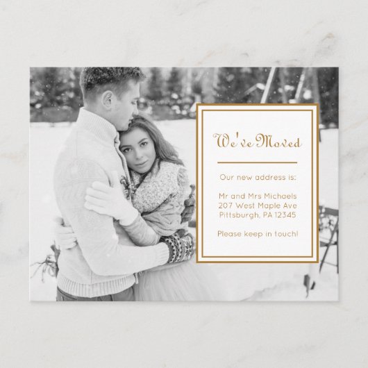 Adreswijziging Klassieke foto met bericht Aankondigingskaart (Voorkant)
