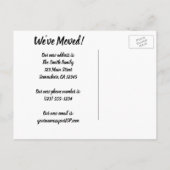  adreswijziging, klassieke sedan-auto's aankondigingskaart (Achterkant)