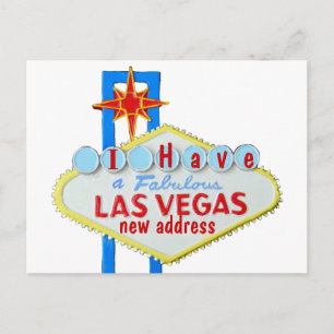 Adreswijziging Las Vegas Aankondigingskaart