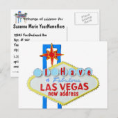 Adreswijziging Las Vegas Aankondigingskaart (Voorkant / Achterkant)