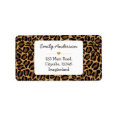 Adreswijziging Leopard Print Retouradres Etiket (Voorkant)