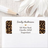 Adreswijziging Leopard Print Retouradres Etiket (Insitu)