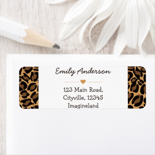 Adreswijziging Leopard Print Retouradres Etiket (Insitu)
