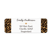 Adreswijziging Leopard Print Retouradres Etiket (Voorkant)