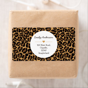 Adreswijziging Leopard Print Retouradres Etiket