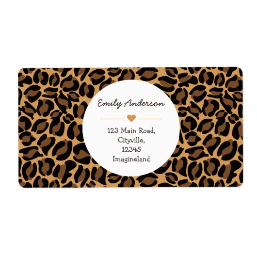 Adreswijziging Leopard Print Retouradres Etiket (Voorkant)