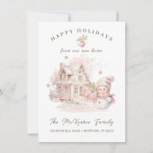 Adreswijziging met Kerstmis Feestdagenkaart (Voorkant)