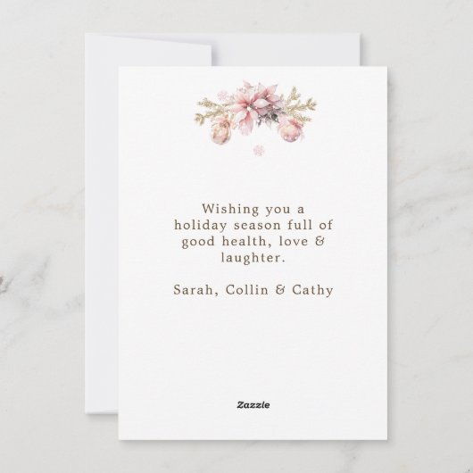 Adreswijziging met Kerstmis Feestdagenkaart (Achterkant)