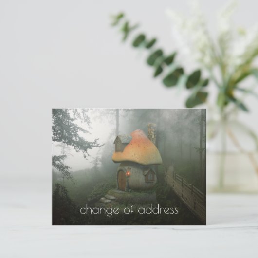Adreswijziging Mushroom House Briefkaart (Staand voorkant)