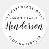 Adreswijziging, nieuwe woning, retouradres ronde sticker (Voorkant)