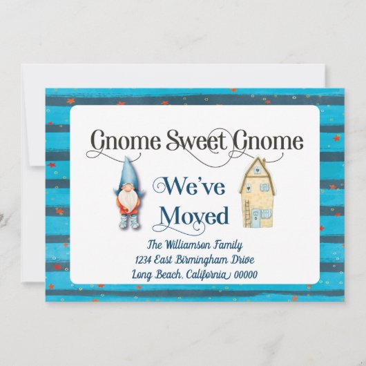 Adreswijziging Nieuwe woning We hebben Gnome verpl Aankondiging (Voorkant)