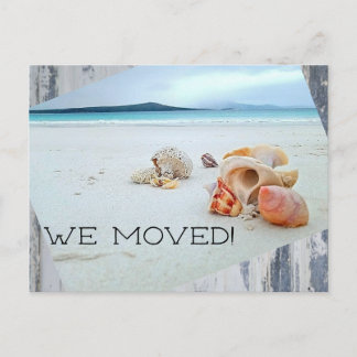 Adreswijziging op het strand briefkaart