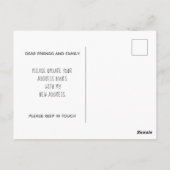 Adreswijziging Oranje Kat Verhuisbericht Briefkaart (Achterkant)