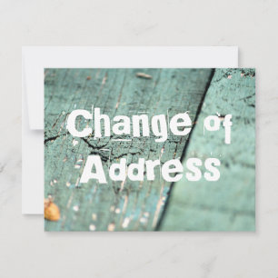 Adreswijziging Over Rustic Groen Houten Kaart