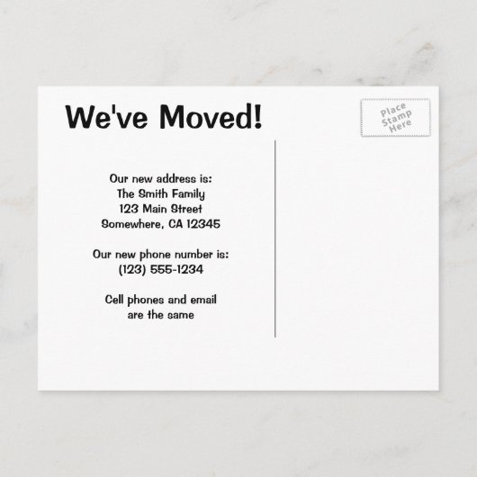  adreswijziging, Pirate Ship Ocean Aankondigingskaart (Achterkant)