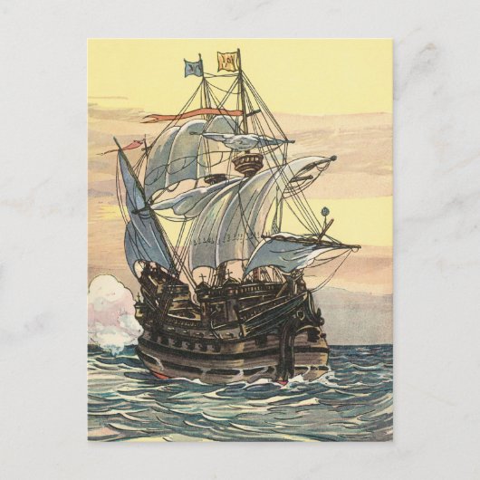  adreswijziging, Pirate Ship Ocean Aankondigingskaart (Voorkant)