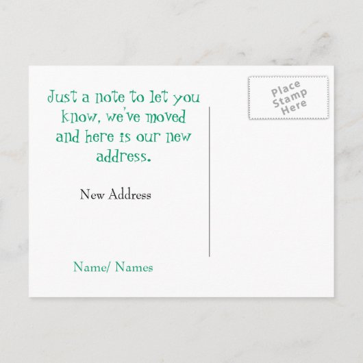 Adreswijziging Post Kaart (Achterkant)