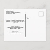 Adreswijziging Row Boat Yellow Grey Aankondigingskaart (Achterkant)