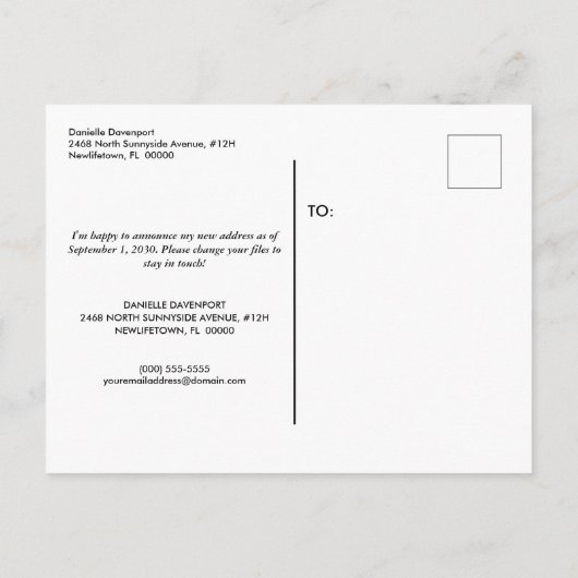 Adreswijziging  Row Boat Yellow Grey Aankondigingskaart (Achterkant)