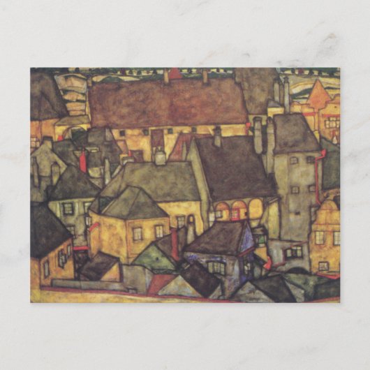 Adreswijziging - Schiele Yellow CIty, 1914 Aankondigingskaart (Voorkant)