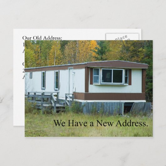 Adreswijziging - Stacaravan Aankondigingskaart (Voorkant / Achterkant)