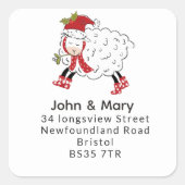 Adreswijziging Sticker | Kerstschaap / Lam (Voorkant)