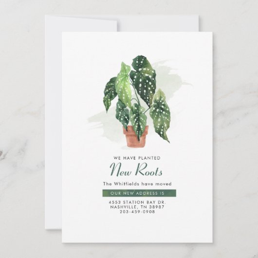 Adreswijziging Update Waterverf verplaatsen Aankondiging (Voorkant)