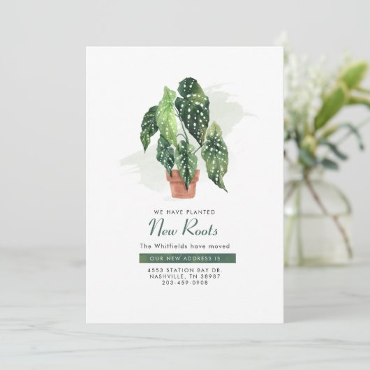 Adreswijziging Update Waterverf verplaatsen Aankondiging (Staand voorkant)