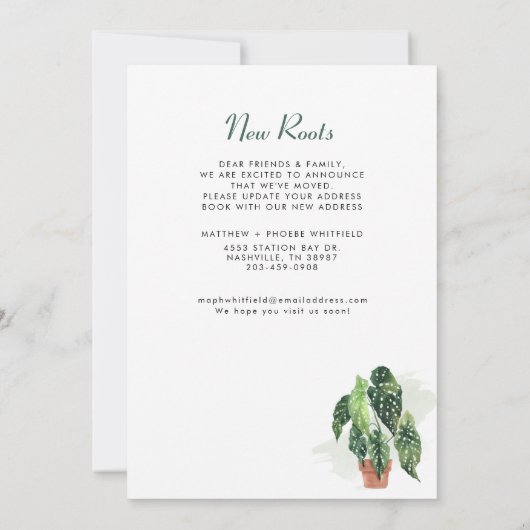 Adreswijziging Update Waterverf verplaatsen Aankondiging (Achterkant)