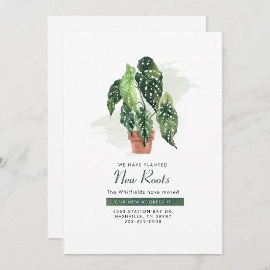 Adreswijziging Update Waterverf verplaatsen Aankondiging (Voorkant / Achterkant)